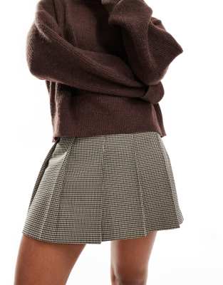 Miss Selfridge - Mini-jupe plissée style kilt à petits carreaux-Multicolore