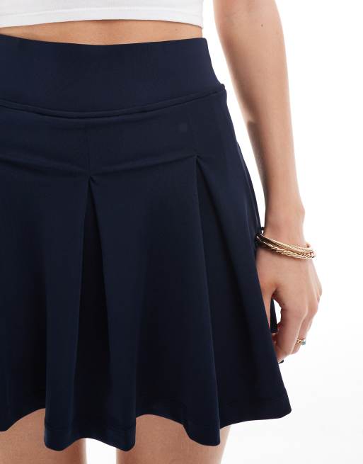 Miss Selfridge - Mini-jupe short plissée style tennis - Bleu marine, 5 de 5