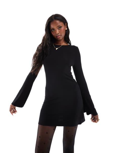Miss Selfridge - Mini-jurk van jersey met lange mouwen - view 1