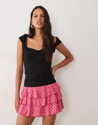 Miss Selfridge Mini Rara Skort Co-ord In Pink