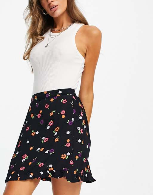 Miss Selfridge - Minigonna con stampa a fiorellini colorati