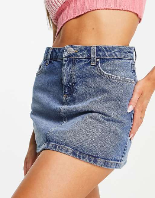 Minigonna jeans hot sale vita bassa