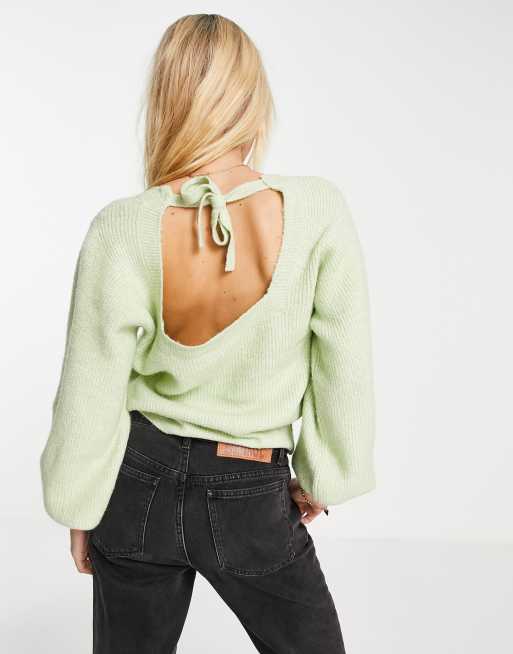 Cut out shop back sweater