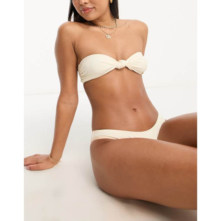 White bikini on sale bandeau top