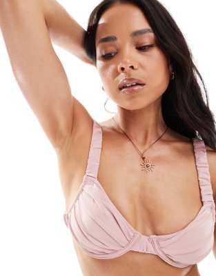 Miss Selfridge Mix And Match Ruched Cup Detail Bikini Top