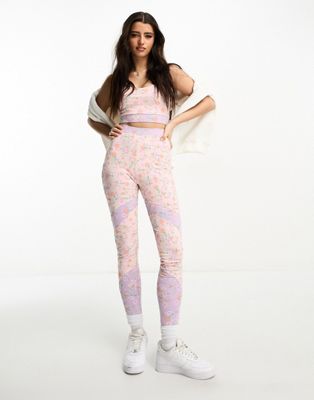 Miss Selfridge mixed panel legging co-ord in ditsy floral print - ASOS Price Checker