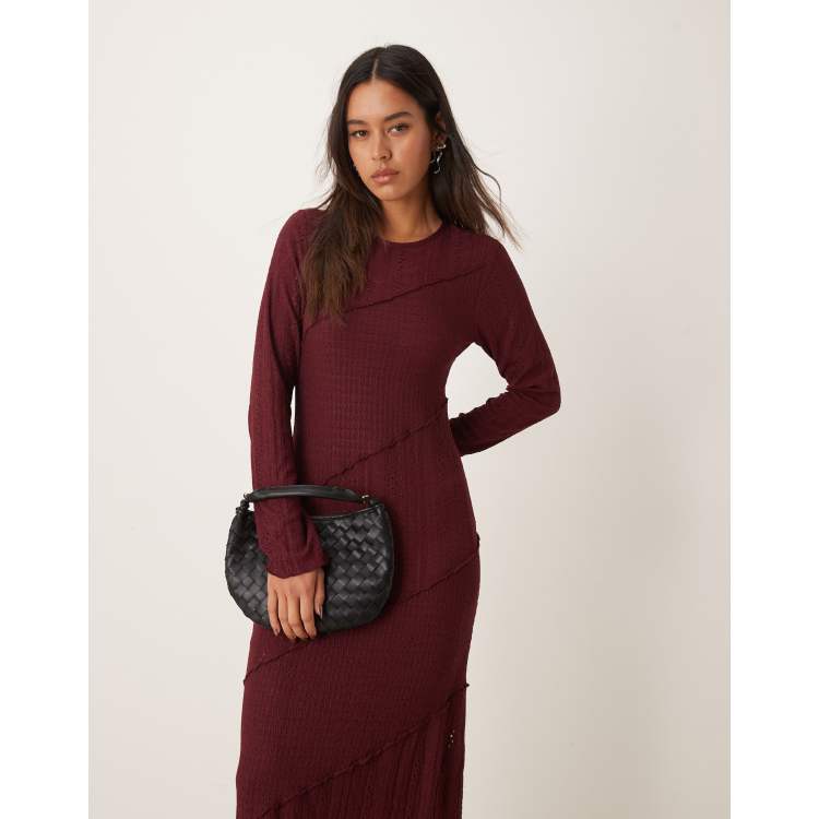 miss selfridge burgundy dress Miss Selfridge Burgundy Bandage Midi Dress. Very