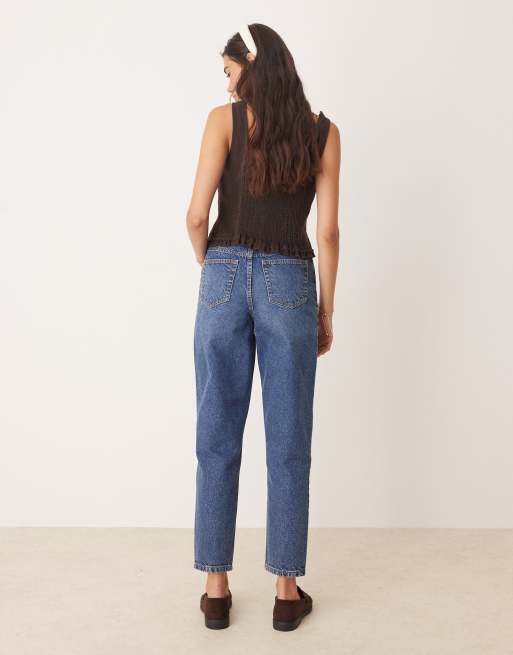 Miss Selfridge mom jeans in blue wash, 5 of 5