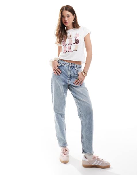Miss Selfridge mom jeans with bow pocket - view 1