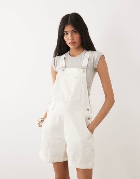 Miss Selfridge – Naturvita hängselbyxor - view 1