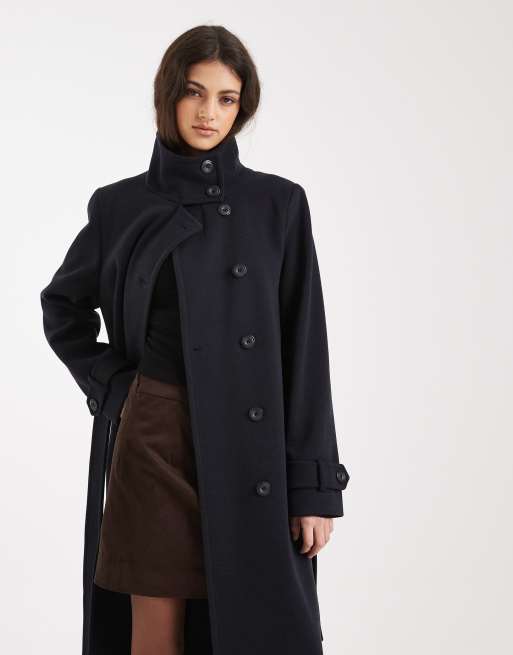 Miss Selfridge - Nette jas met opstaande boord in marineblauw, 2 van 4