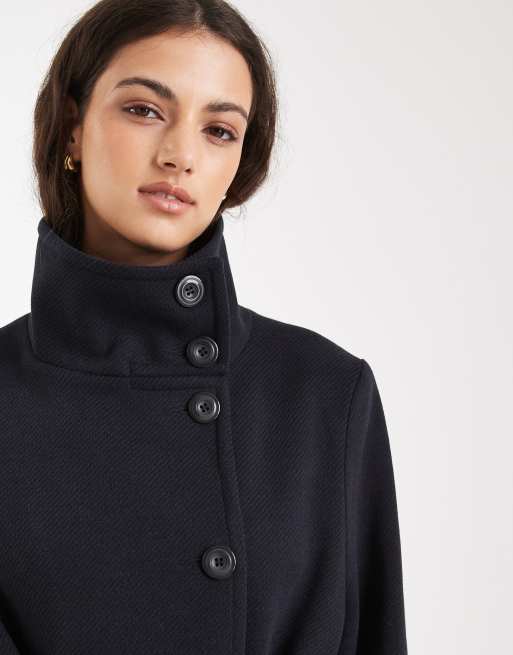 Miss Selfridge - Nette jas met opstaande boord in marineblauw, 4 van 4