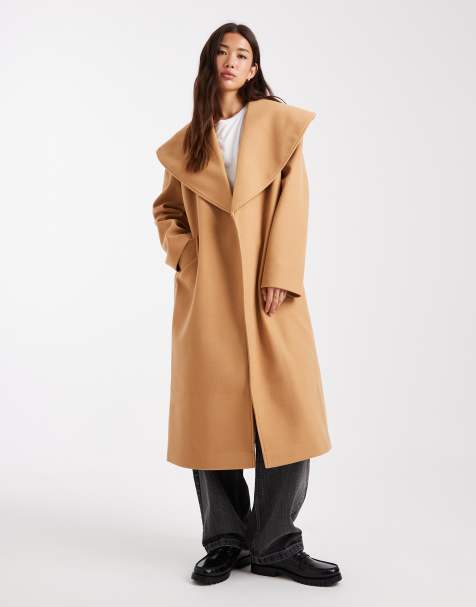 Miss Selfridge - Nette jas met overslag in camel - view 1