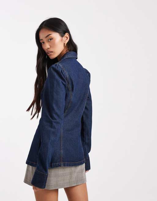 Miss Selfridge – Niebieska koszula z ozdobnymi szwami, 3 z 4