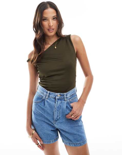 Miss Selfridge – Niebieskie jeansowe szorty bermudy - view 1