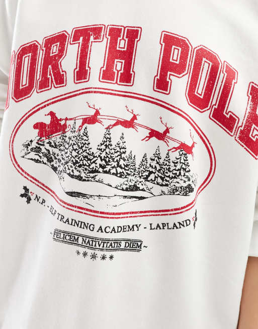 Miss Selfridge North Pole Christmas sweat in white ASOS