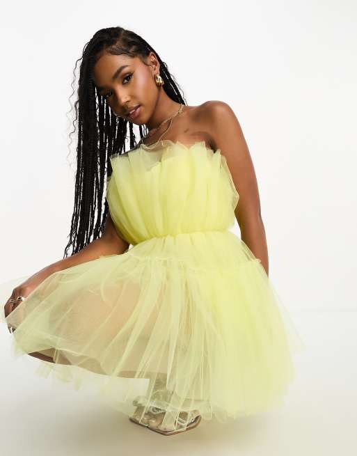 Ruffle tulle clearance dress