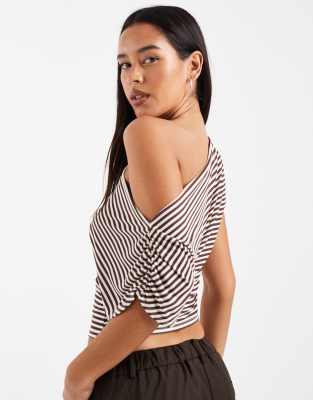 Miss Selfridge Off-shoulder Top In Multi