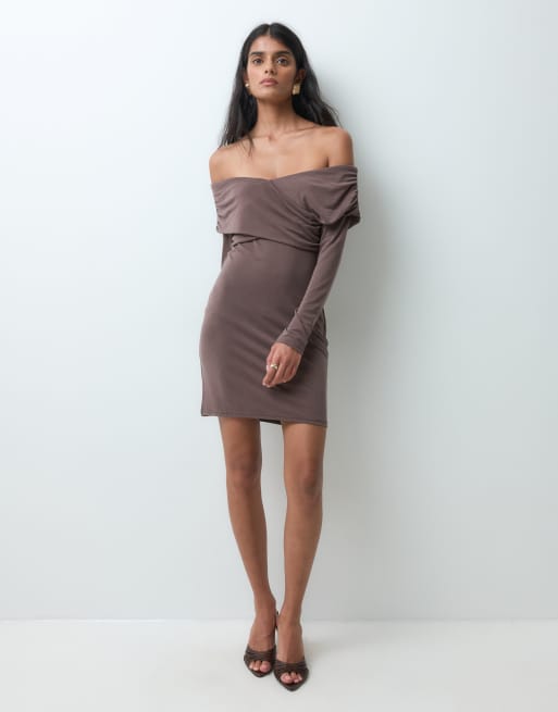 Miss Selfridge off shoulder wrap mini dress, 2 of 5
