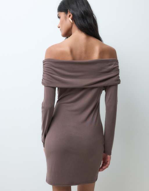 Miss Selfridge off shoulder wrap mini dress, 4 of 5