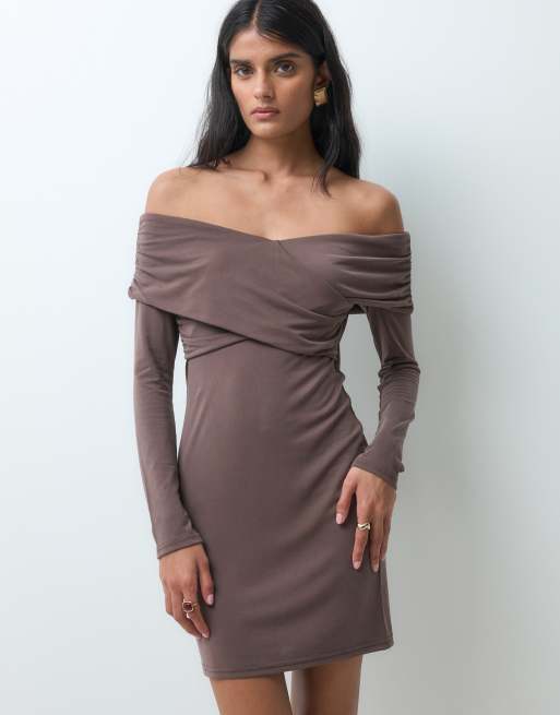 Miss Selfridge off shoulder wrap mini dress, 5 of 5