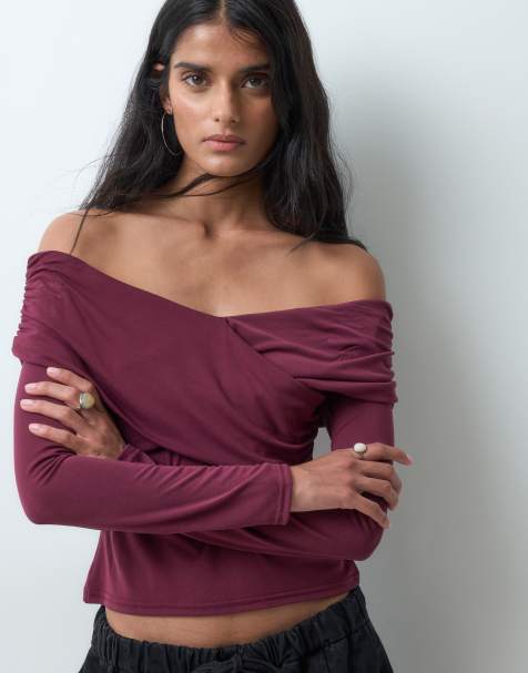 Miss Selfridge off shoulder wrap top