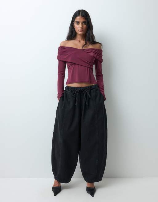 Miss Selfridge off shoulder wrap top, 3 of 5