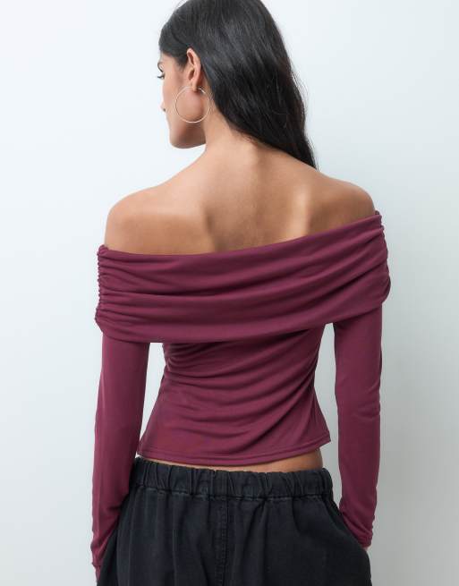 Miss Selfridge off shoulder wrap top, 4 of 5