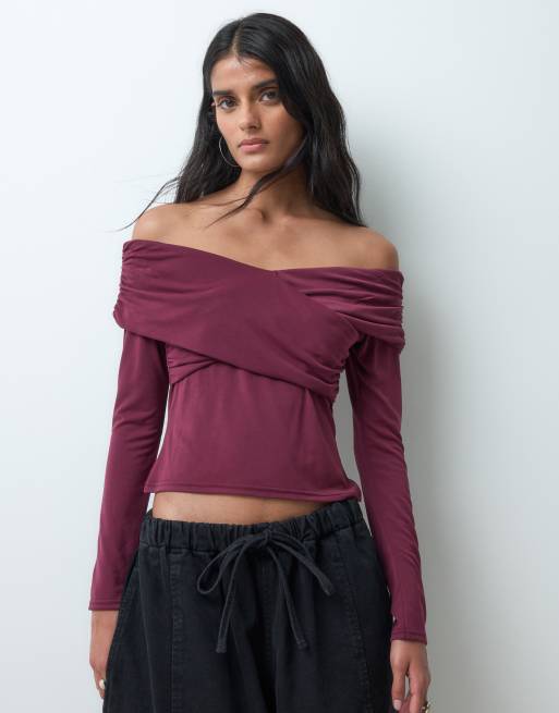 Miss Selfridge off shoulder wrap top, 5 of 5