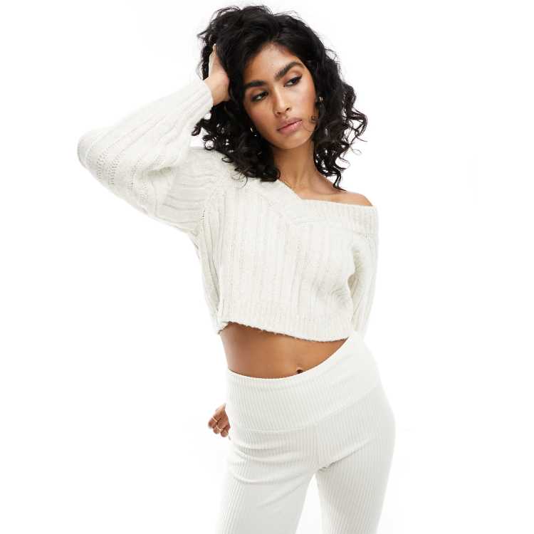 Off the shoulder 2025 crop jumper