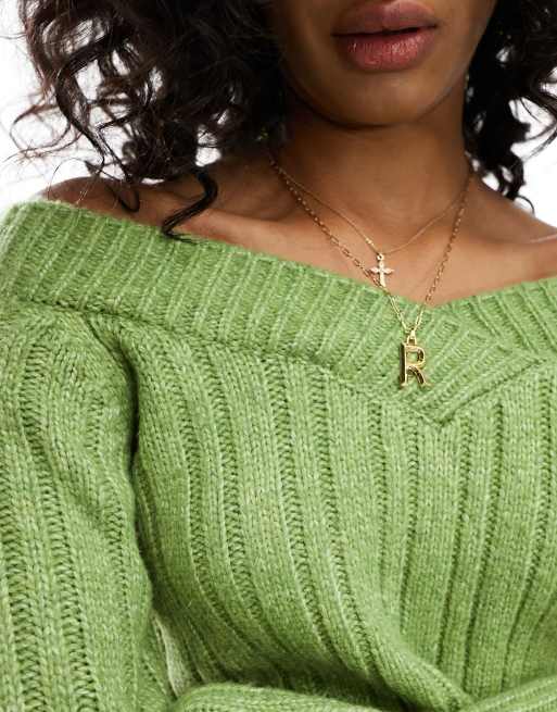 Miss selfridge outlet green jumper