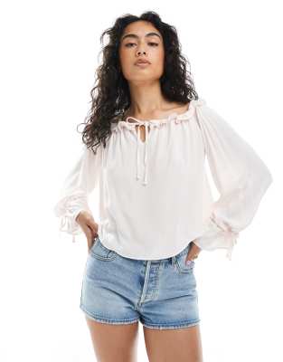 Miss Selfridge Off The Shoulder Ruffle Boho Blouse