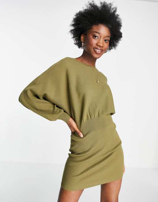 Fitted olive outlet green dress