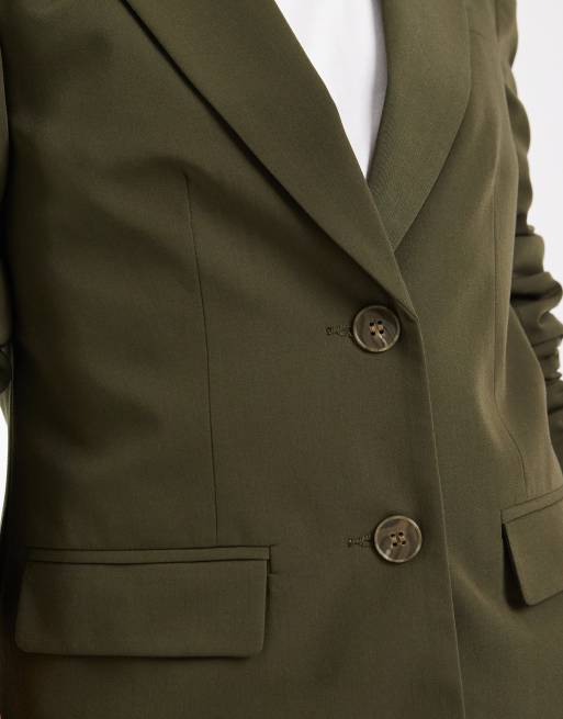 Miss Selfridge - Olivengrøn oversized blazer, 4 af 4
