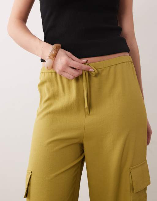 Miss Selfridge - Olivengrønne skræddersyede utility-bukser, 3 af 5
