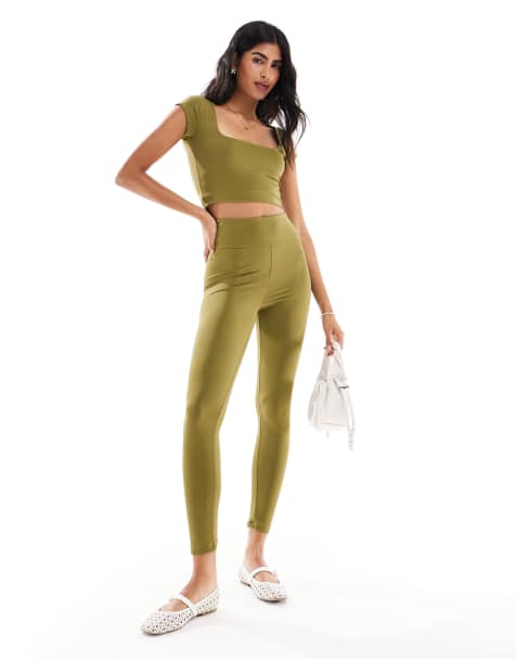 Miss Selfridge – Oliwkowy poliamidowy zestaw - view 1