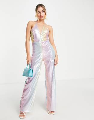 Miss Selfridge ombre sequin jumpsuit Sale