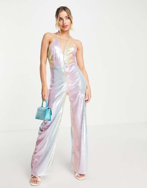 Ombre store sequin jumpsuit