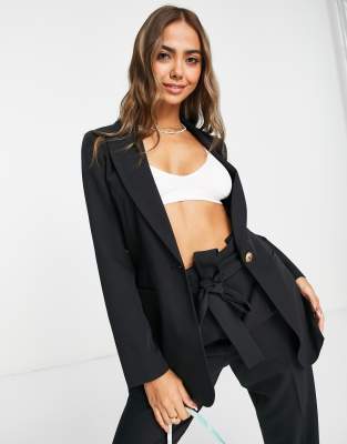 Miss Selfridge Single Breasted Blazer In Black