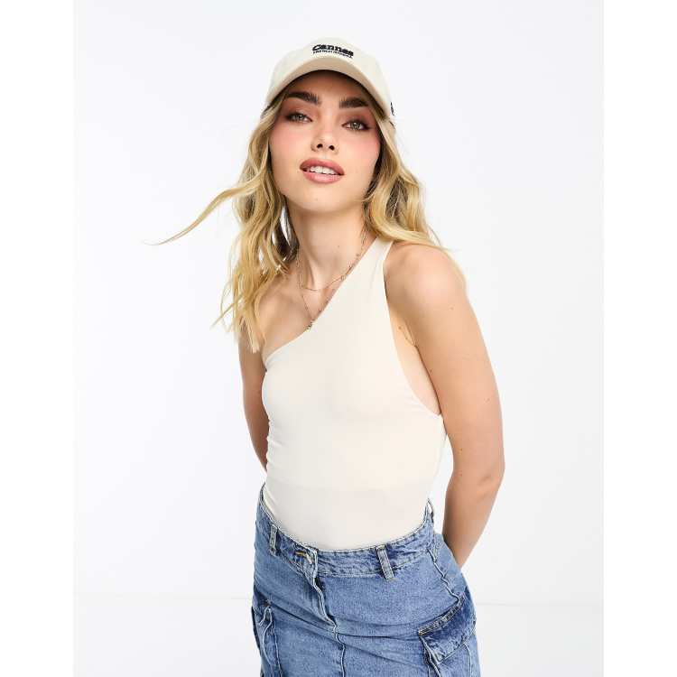 Cap-sleeved Bodysuit - Cream - Ladies