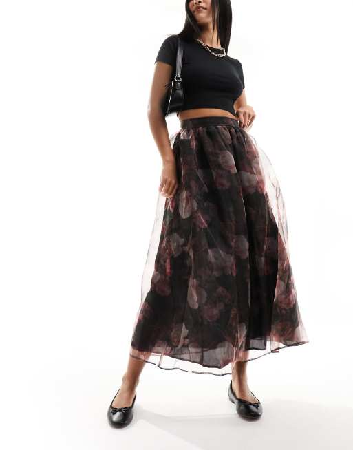 Organza tulle 2025 maxi skirt