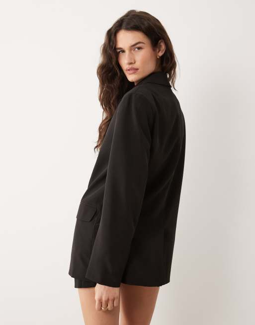 Miss Selfridge – Oversize-Blazer in Schwarz , 4 von 4
