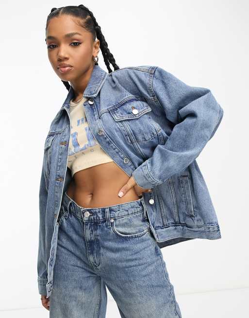 Jeansjacke deals oversized cropped