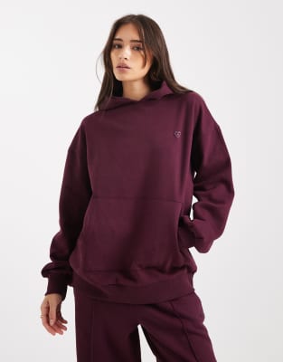 Miss Selfridge - Oversize-Kapuzenpullover in Pflaume-Lila