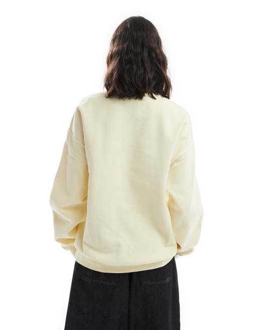 Miss Selfridge – Oversize-Sweatshirt in Gelb mit Blumenstrauß-Print, 2 von 4