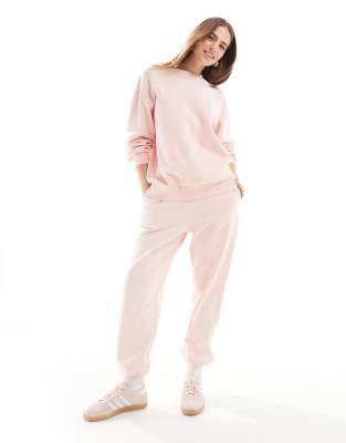 Miss Selfridge - Oversize-Sweatshirt in rosa Acid-Waschung, Kombiteil