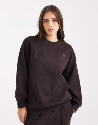 Miss Selfridge - Oversize-Sweatshirt in Schokobraun-Brown
