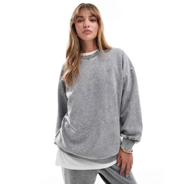 Oversized acid wash sweatshirt sale