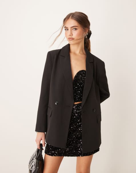 Miss Selfridge - Oversized blazer i sort - view 1