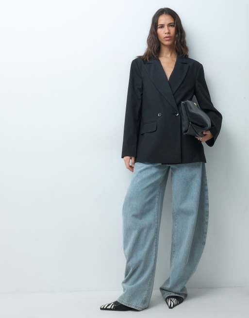 Miss Selfridge - Oversized blazer i sort, 2 af 5